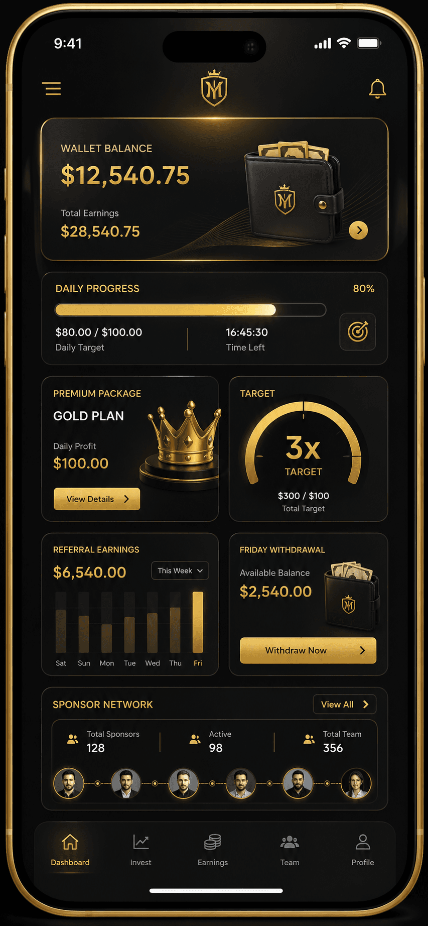 Eco Trading Plus premium mobile dashboard