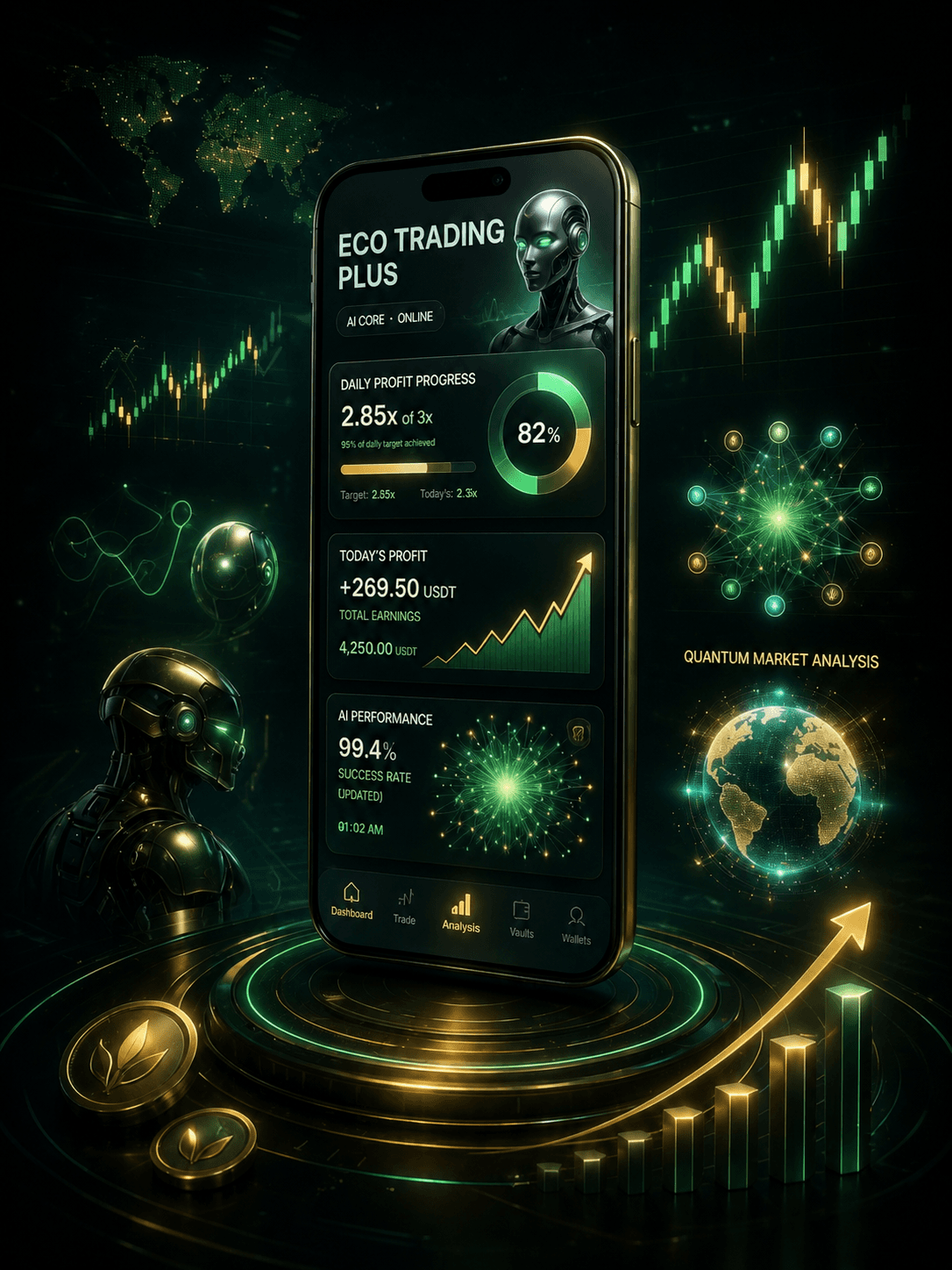 Eco Trading Plus AI trading dashboard
